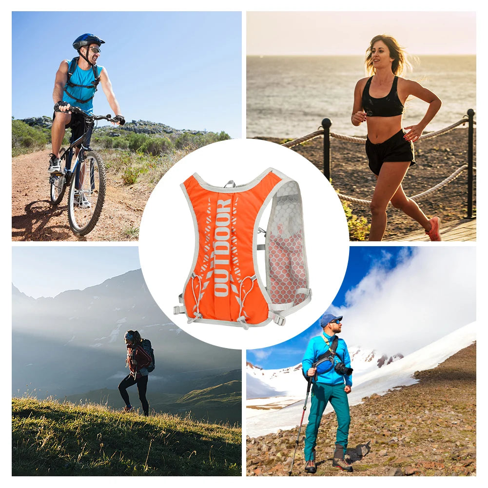 5L Lightweight Running Backpack Hydration Vest, Suitable for Bicycle Marathon Hiking, Ultra-light and Portable 5L