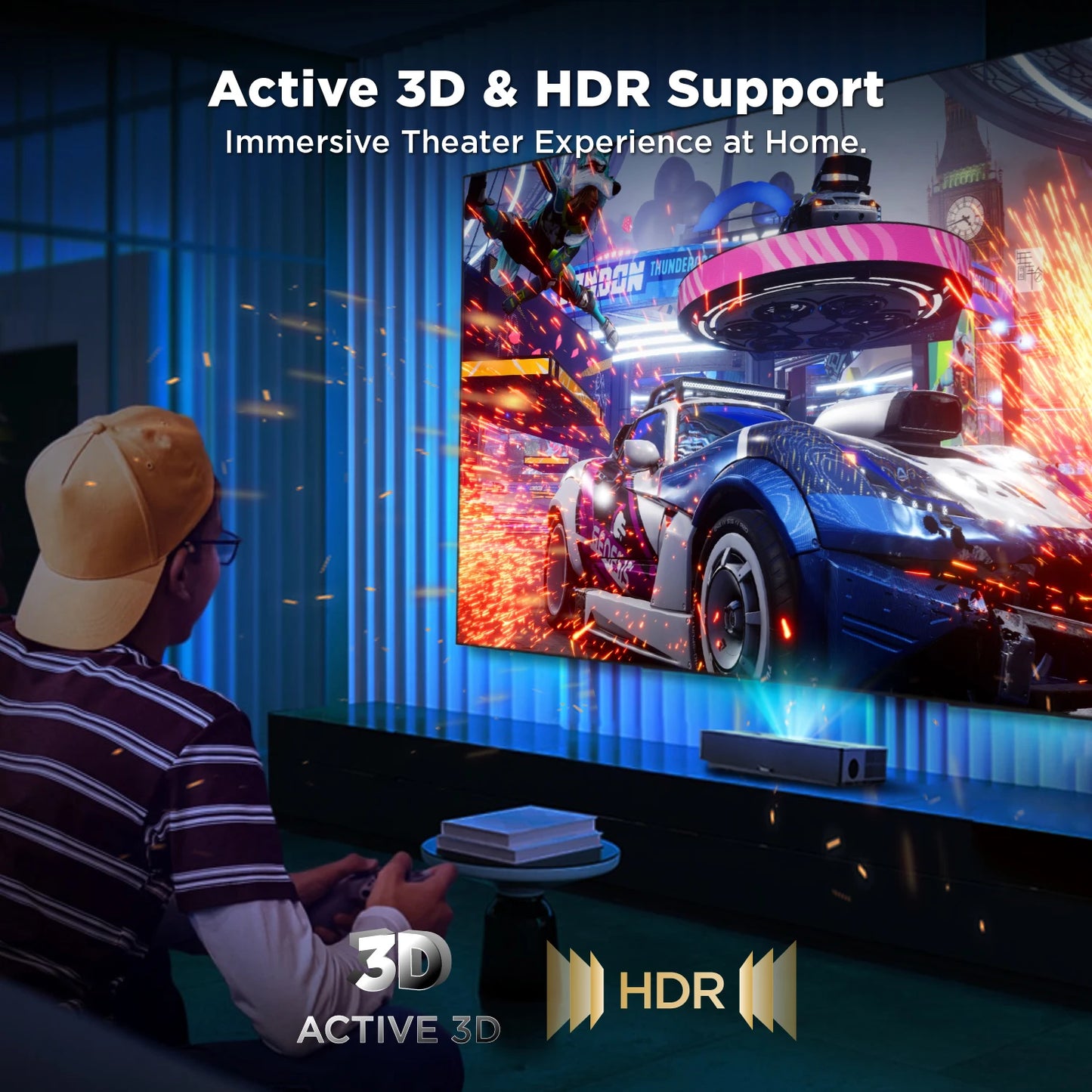 NothingProjector Black Series 100-120 Inch  ALR 95% Home Cinema Projection Screen For 3D 4K Ultra Short Throw Projector