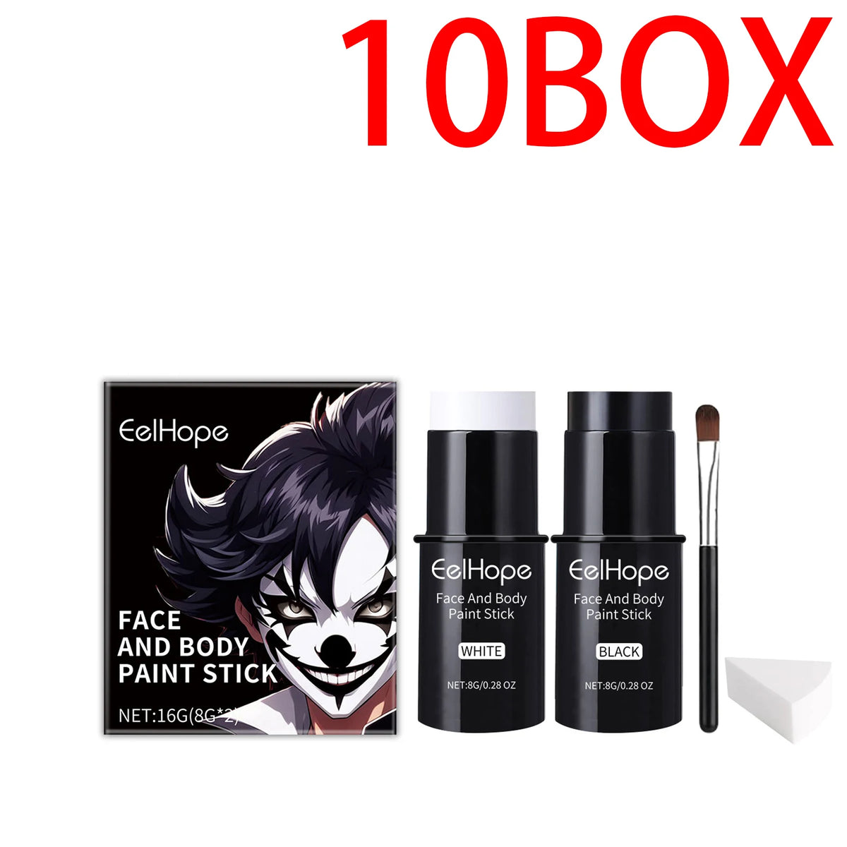 Halloween Face Paint Sticks Kit Vibrant Costume Makeup Set for Kids Adults Washable Cream-Based Face Paint Body Art Party Cosplay Gift Non-Toxic Safe