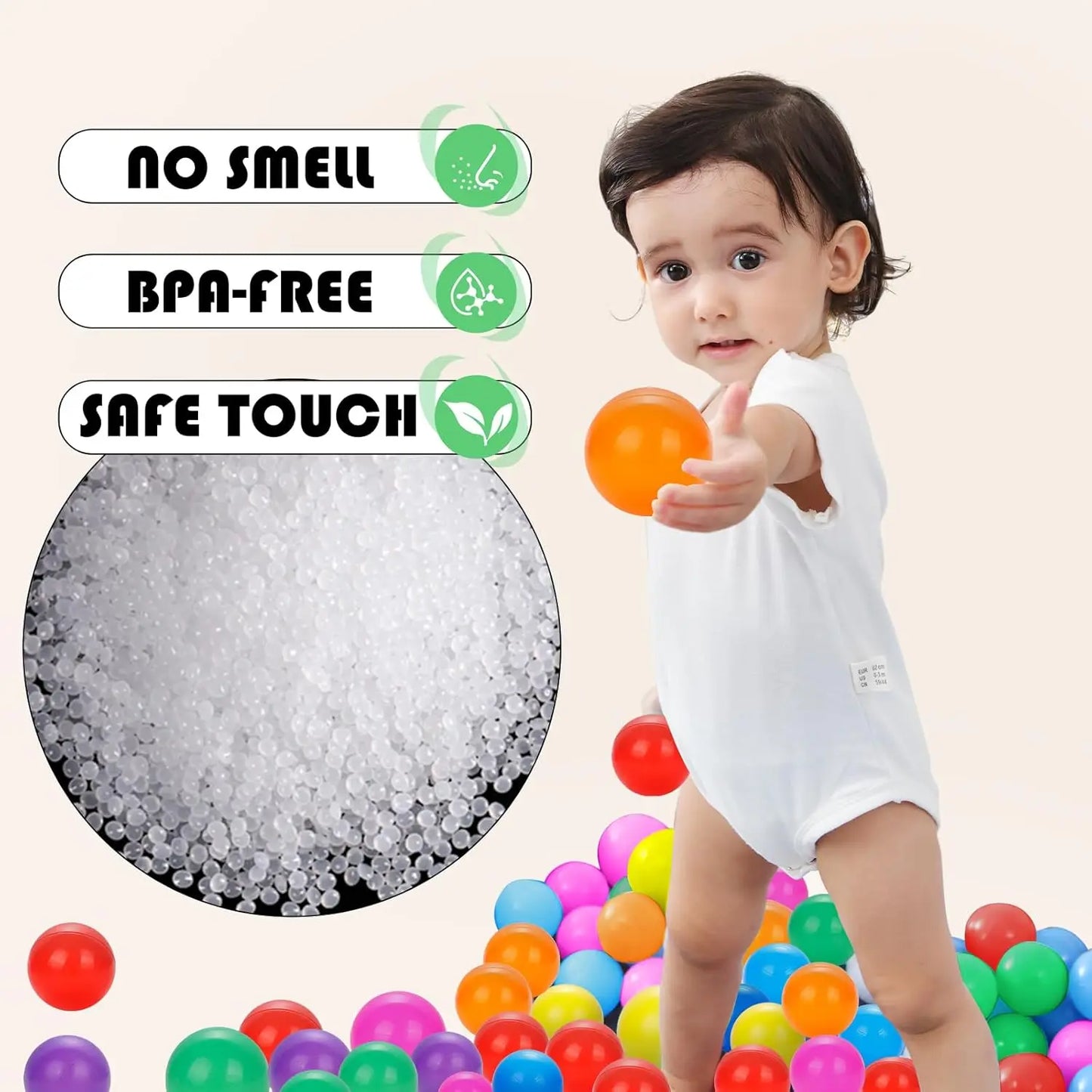 Ball Pit Balls 2000 Count for Kids, 2.2" BPA Free Non-Toxic Crush Proof Plastic Balls, 7 Bright Colors for Ball Pits, Playpen
