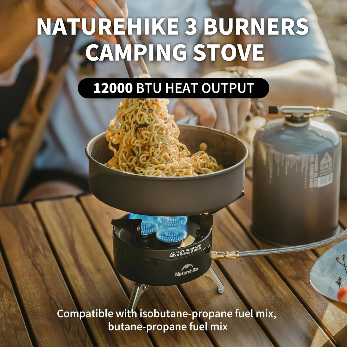 Naturehike Camping IGT Stove Outdoor Foldable Gas Stove Butane Fuel Stove Tourist Gas Burner Picnic Stove Cookware
