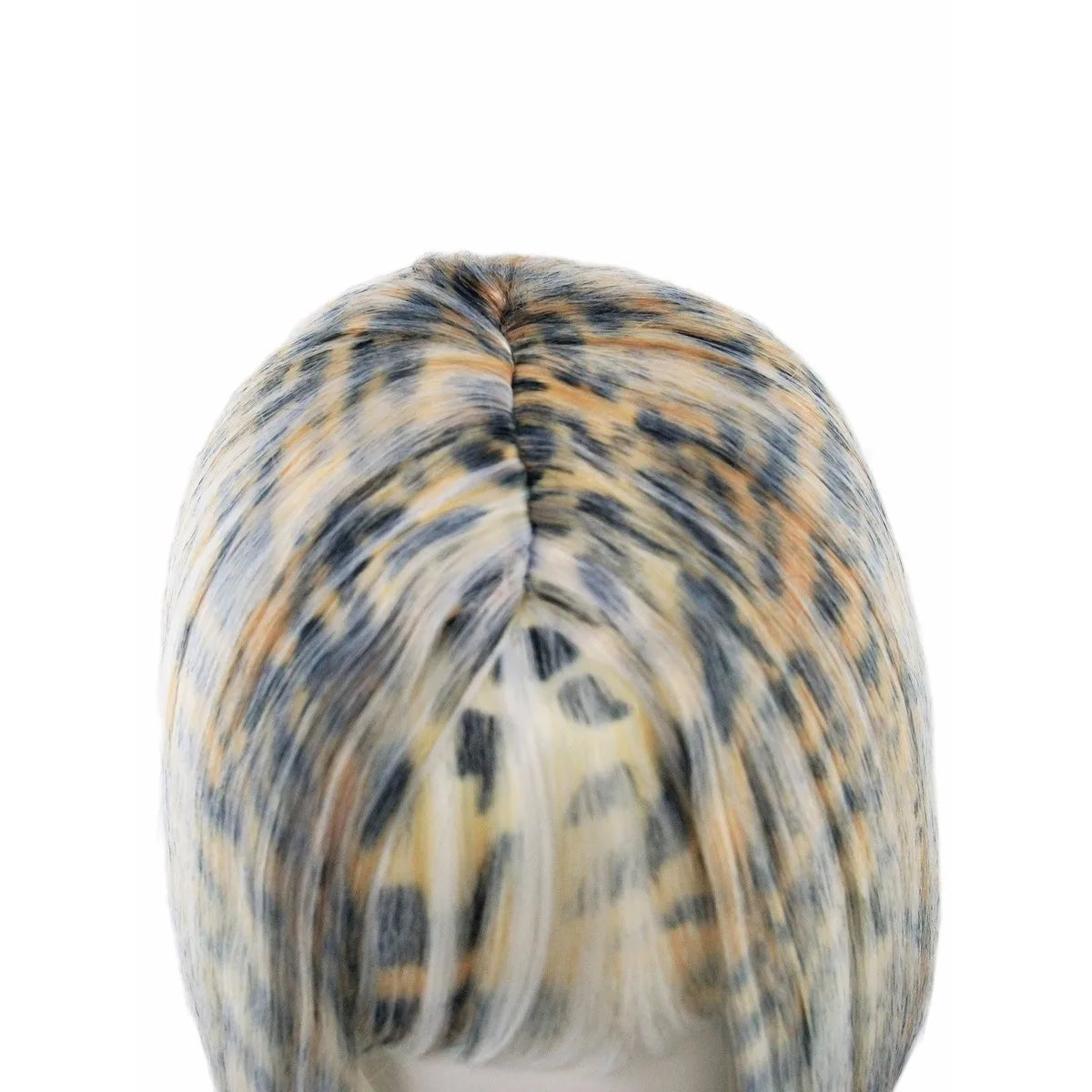 Leopard Print Bob Wig Synthetic Short Straight Bangs Animal Cheetah Pattern Costume Wig Halloween Cosplay Party Carnival Wild