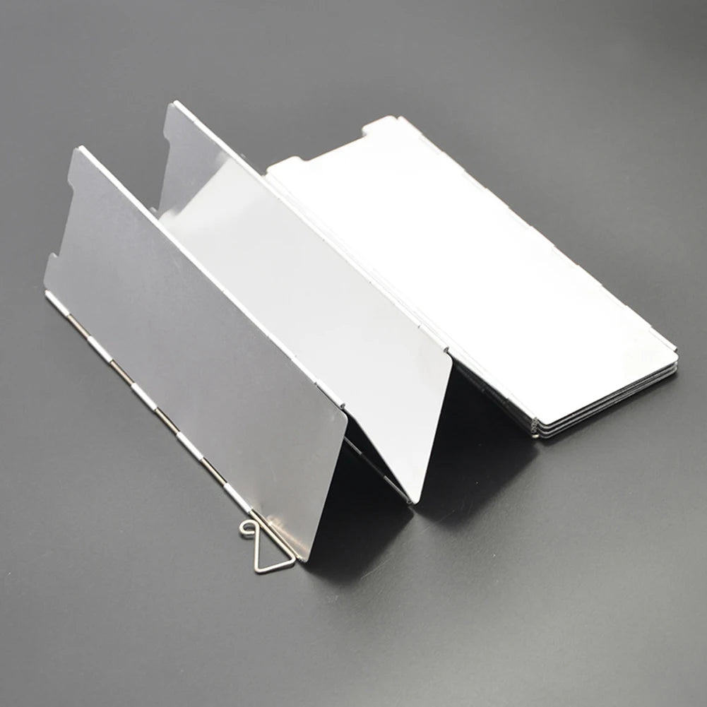 10 Plates Foldable Camping Picnic Cooking Burner Windproof Screen Gas Stove Wind Shield Aluminum Ultralight Outdoor Wind Shield