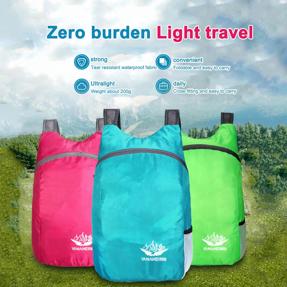 Lightweight Backpack Foldable Outdoor Travel Waterproof Sports Hiking Daypacks