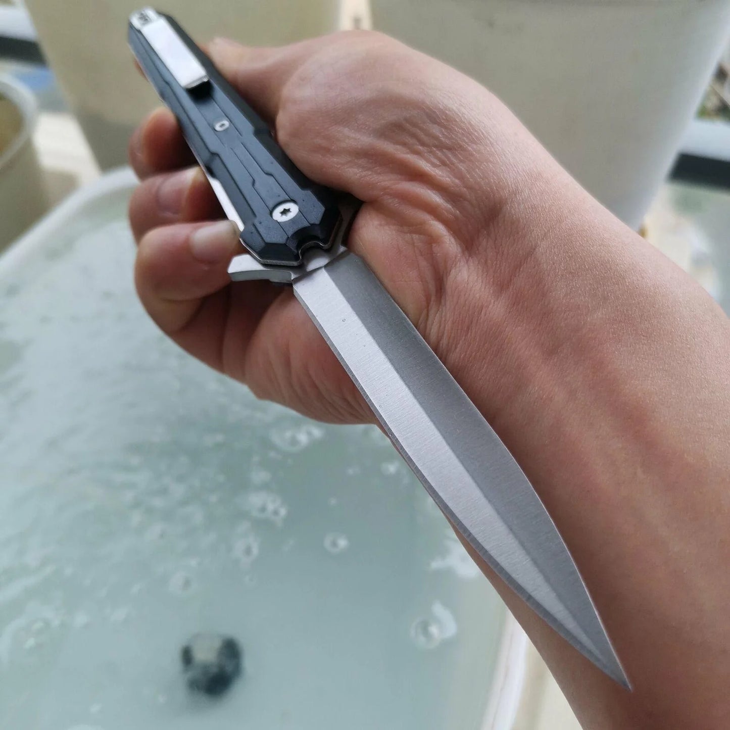 Sharp Portable Black Handle Emergency Tool Tactical Survival Folding EDC Tool