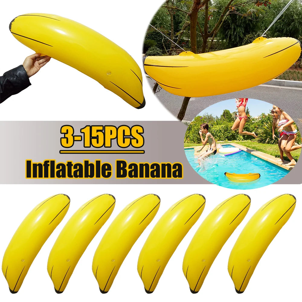 Inflatable Banana Fruit Foil Balloons PVC Blow Up Pool Water Beach Party Cute Shape Children Kids Toy Water Beach Party Decor