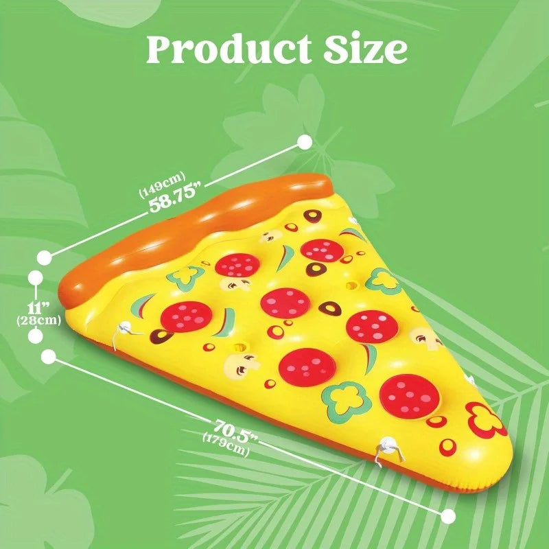 JOYFY Giant Inflatable Pizza Slice Pool Float Fun Pool Floaties Swim Party Toy Summer Pool Raft for Adutls Kids Summer Toys