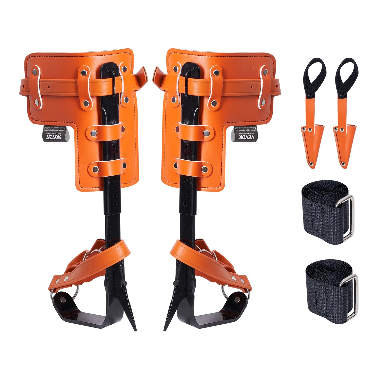 Tree Climbing Spikes Steel Climbing Spurs 350lbs Load Capacity Tree Climbing Gear with Straps and Spike Protectors