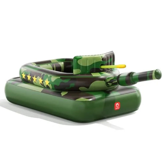 Inflatable Tank Pool Float for Adults and Ride-On Camouflage Floaty with Water Cannon Swim Raft Toy for Boys Girls Lake Beach B