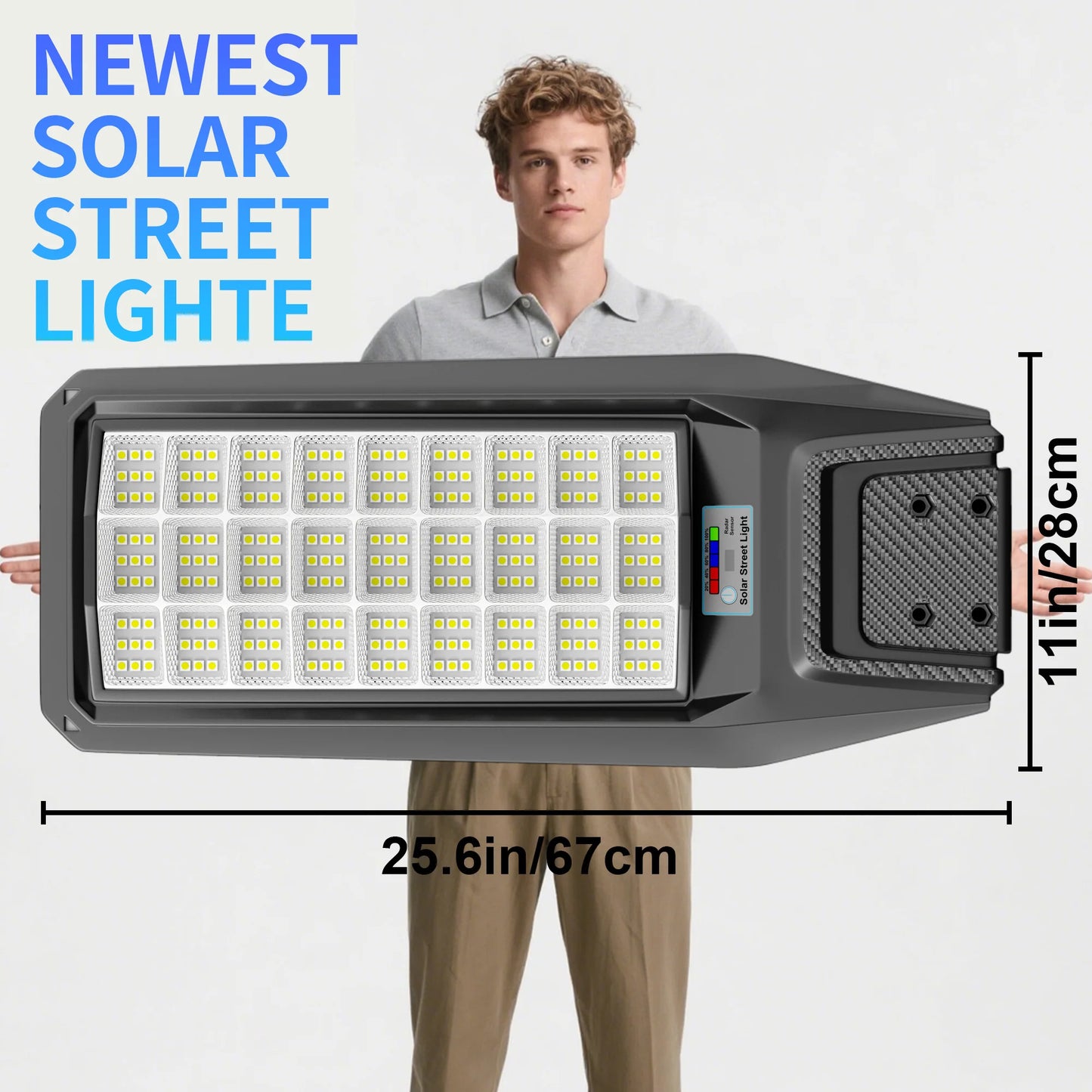 Ship from Local Warehouse, 1-Pack 8000W Outdoor Waterproof Solar Light, Motion Sensor & Remote Control, Timer & Constant Bright Mode, Dusk-to-Dawn Auto On/Off, IP65 Waterproof, Easy Installation, Ideal for Yard and Parking Lo