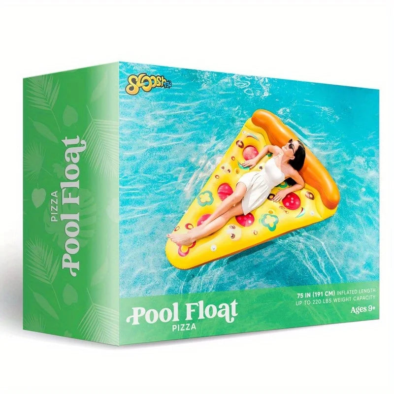 JOYFY Giant Inflatable Pizza Slice Pool Float Fun Pool Floaties Swim Party Toy Summer Pool Raft for Adutls Kids Summer Toys