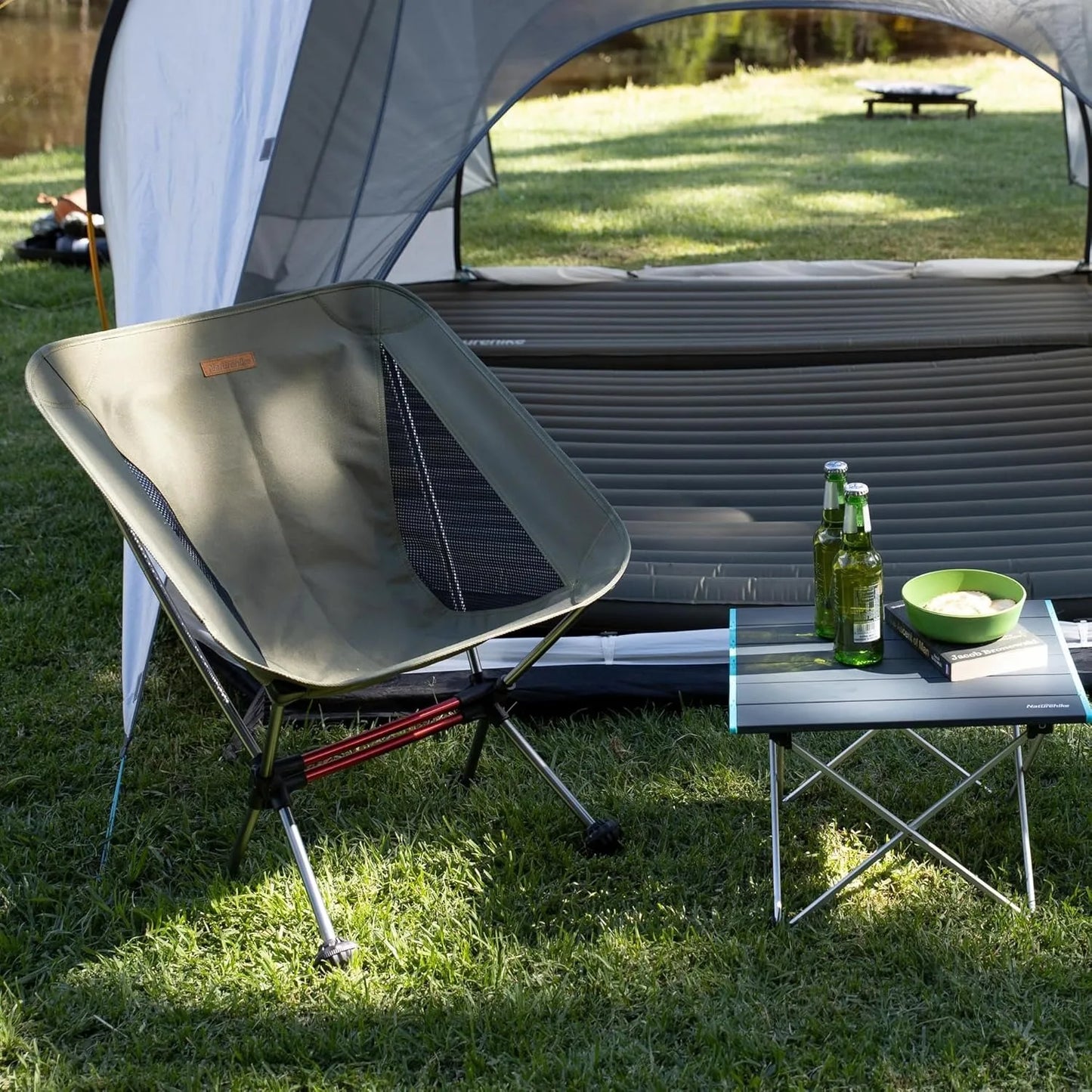 Naturehike YL02 Camping Chair Outdoor Ultralight Widen Folding Chair 600D Oxford Fabric Portable Foldable Picnic Chair Travel Beach Fishing Chair