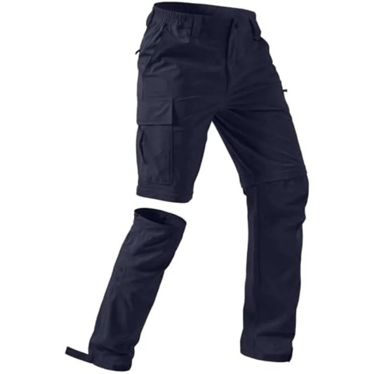 Men's Hiking Convertible Pants Quick-Dry Waterproof Lightweight Zip-Off Outdoor Stretch Cargo Work Pants