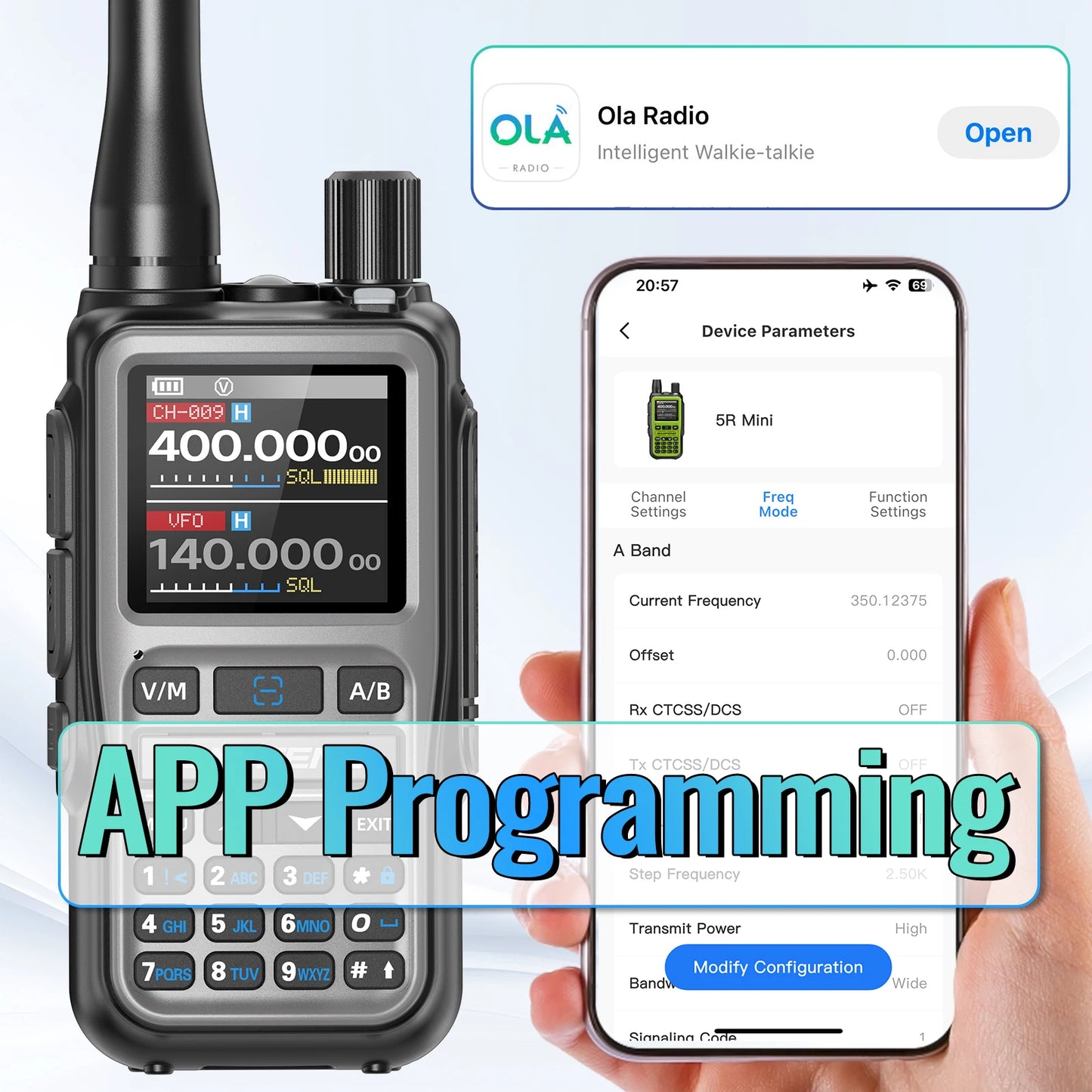4PACK BAOFENG UV-5R MINI Walkie Talkie Bluetooth Programming Ham Two Way Radio Handheld Long Range Type-C Dual PTT Multi Band