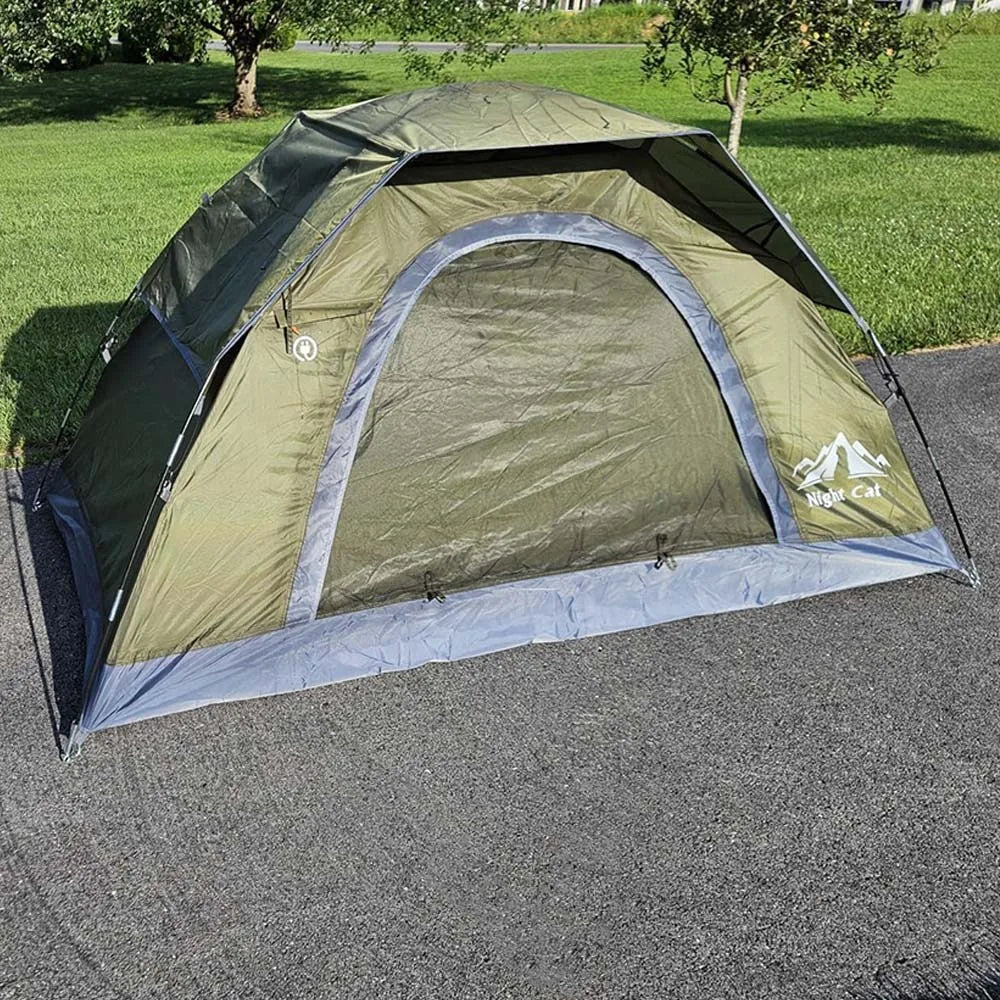 Night Cat Camping Tents 1 2 3 4 Persons with Unique Rainfly Backpacking Tent Easy Clip Setup Double Layers 2 Doors Waterproof Lightweight
