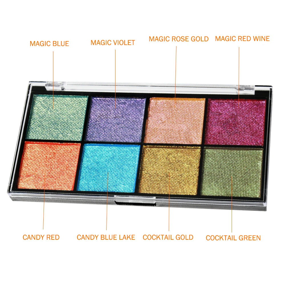 OPHIR Chameleon Color Face Paint Set for Halloween Christmas Makeup Split Cakes Body Painting Rainbow Face Paint Palette RT014