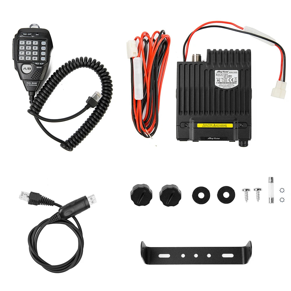 AnyTone AT-778UV II Dual Band Transceiver Mini Mobile Radio Station VHF 136-174 UHF 400-480MHz Amateur Radio  Walkie Talkie 25W