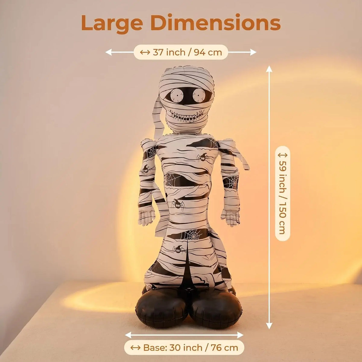 2 Pack Halloween Mummy Standing Foil Balloons
