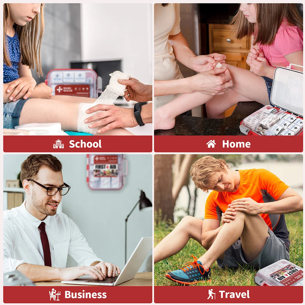 350 Pieces OSHA All-Purpose First Aid Kit, Home & Office Professional Medical Supplies,  for Emergency, School