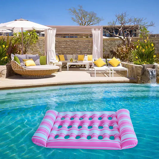 Inflatable Floating Swimming Mattress Sea PVC Hammock Recliner Chair Foldable Floating Lounger Air Mat Pool Party  Lounge Bed