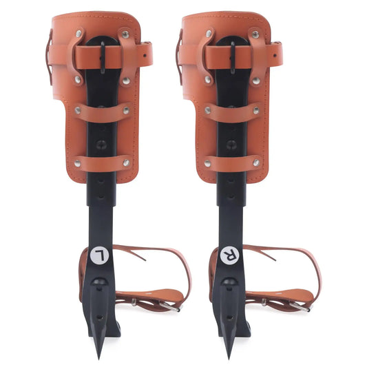 Tree Climbing Spike Set， Pole Climbing Spurs Steel， Adjustable Climber Gaffs Spikes Set Height Adjustable ,Tree Climbing Gear