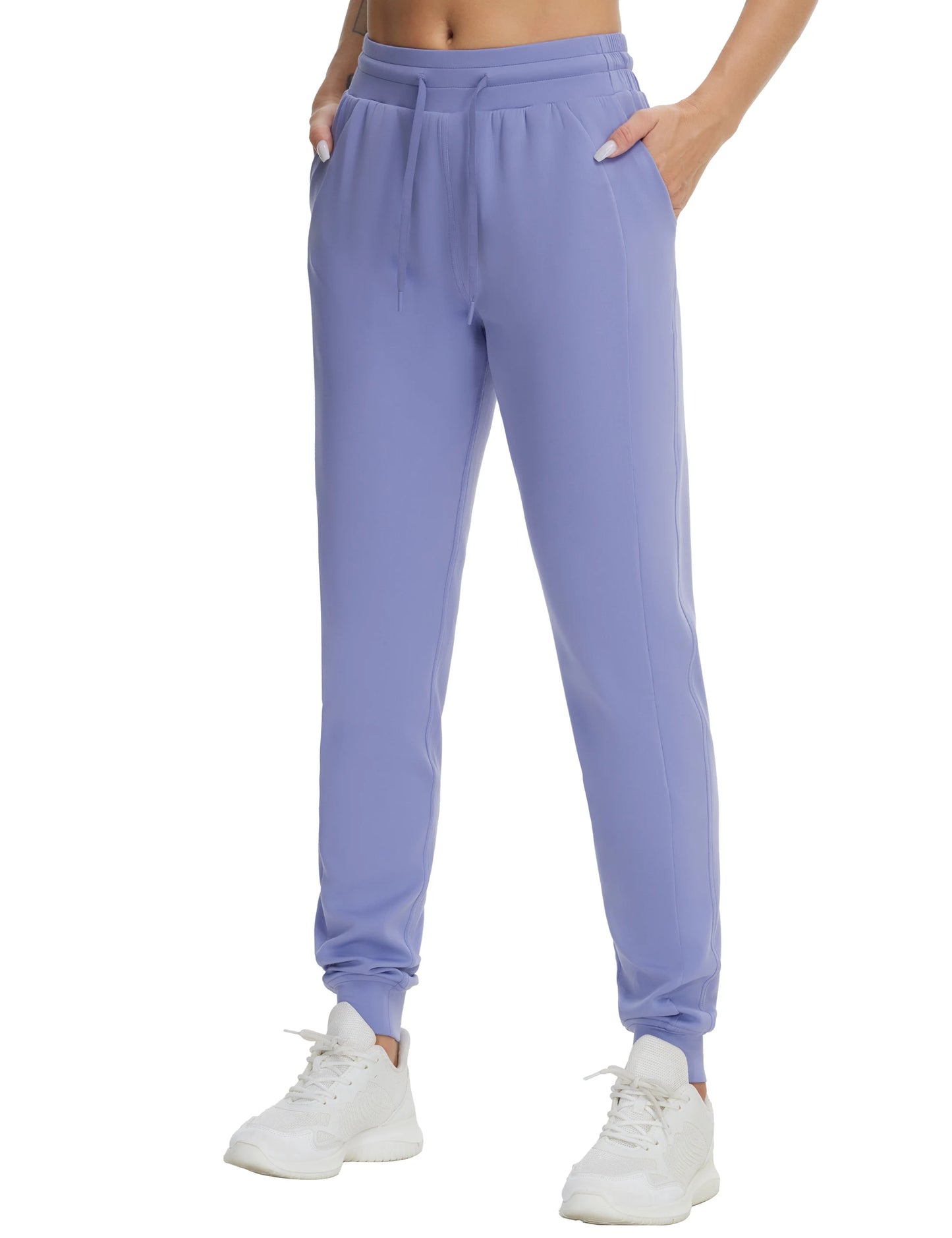 THE GYM PEOPLE Women's Workout Joggers Leggings Drawstring Running Lounge Sweatpants Tapered Pants with Pockets