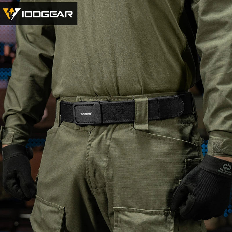 IDOGEAR SPORTS Quick-Adjust Tactical Ratchet Belt | Heavy-Duty 1.75" 1000D Nylon for EDC, CCW & Duty Use 3439