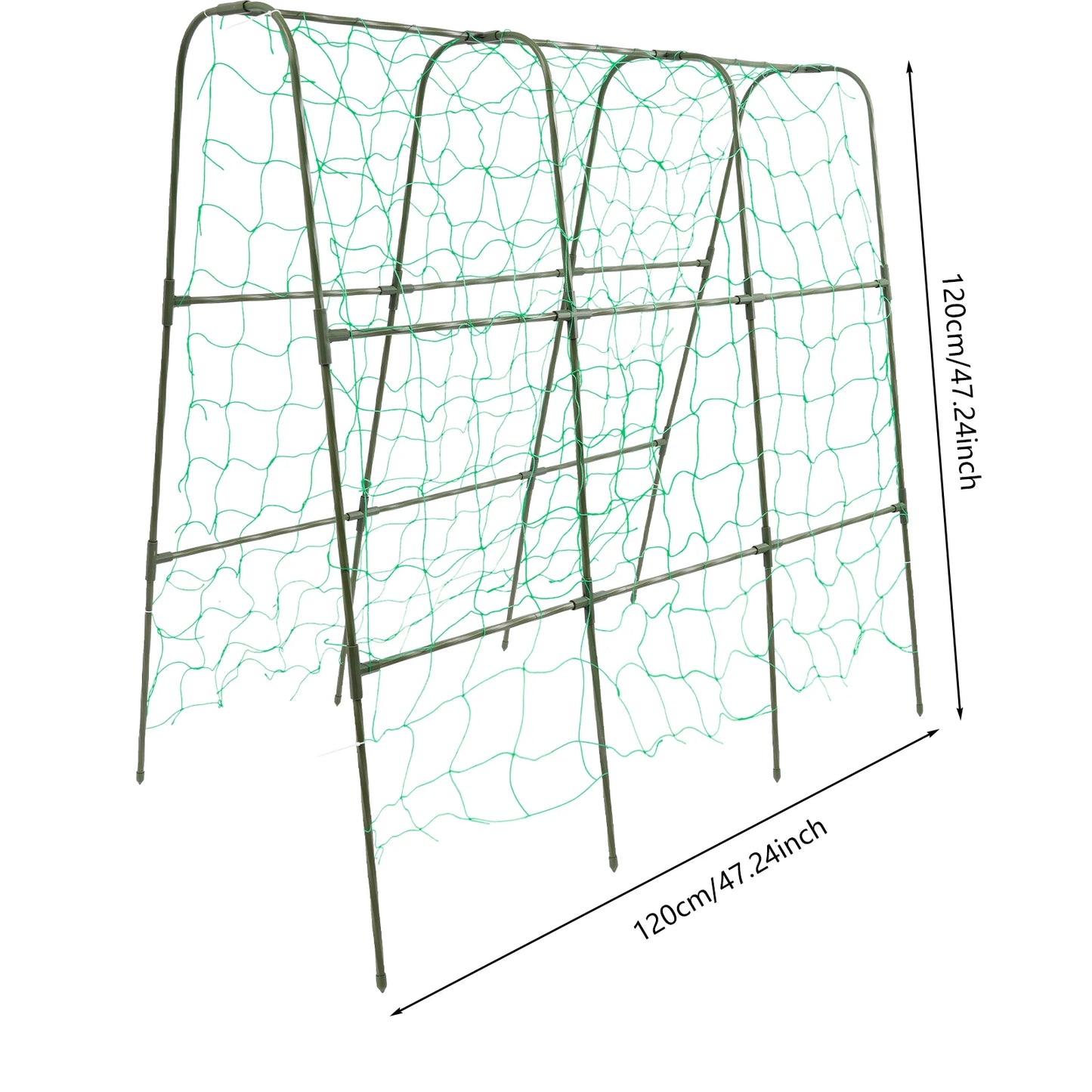 Garden Arch Tunnel Trellis Steel Arch Trellis for Climbing Plants Outdoor Cucumber Rose Trellis 160x160cm/120x120cm