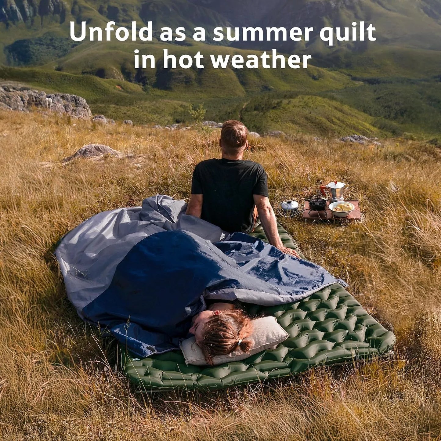 Naturehike Lightweight Compact Sleeping Bag Outdoor Camping Ultralight Envelope Sleeping Bag Portable Blanket Quilt with Compression Sack