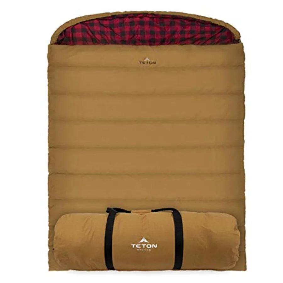 Queen Size Double Sleeping Bag- A Warm Bag The Whole Family can Enjoy Great for Camping Hunting and Base Camp