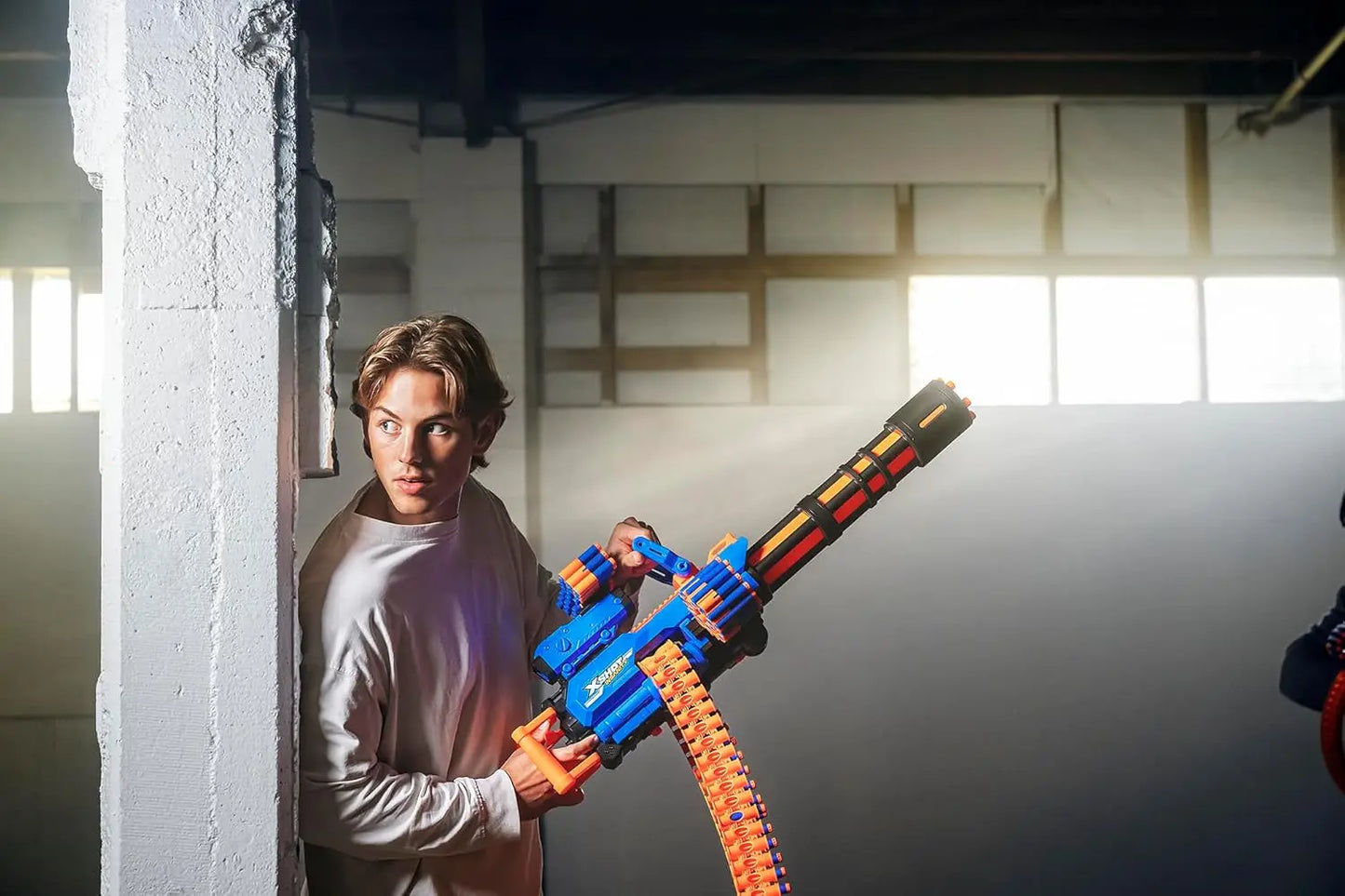 Motorized Rage Fire Blaster with Auto Feeding Belt, Tripod & Scope, 72 Darts for Outdoor Fun