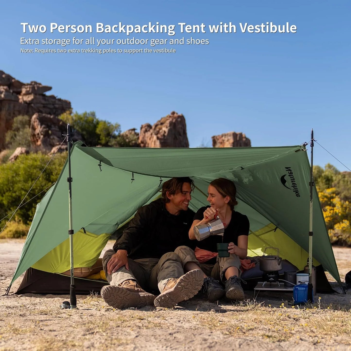 Naturehike Mongar BASE Camping Tent 2-3 People 210T Polyester 3 Season Tent Ultralright Portable Water Protective Travel Tent