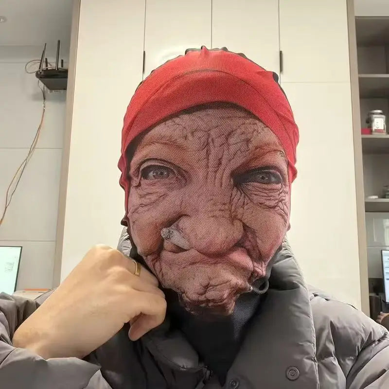 Realistic abstract cosplay mask, funny party headgear, great for theme party, costume show, halloween dress‑up.
