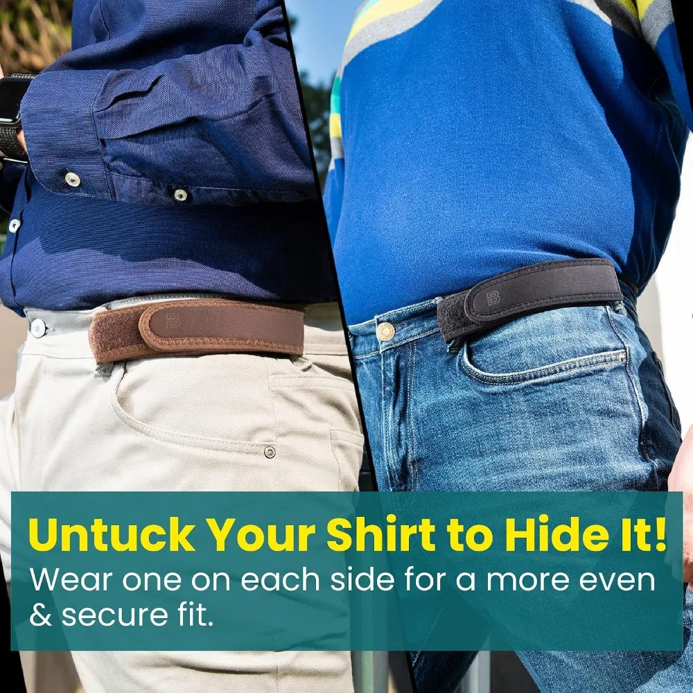 Next Generation BeltPro Buckle-Free Elastic Belt with Ultra-Soft Edge Padding - Fits 1.5 IN Belt Loops