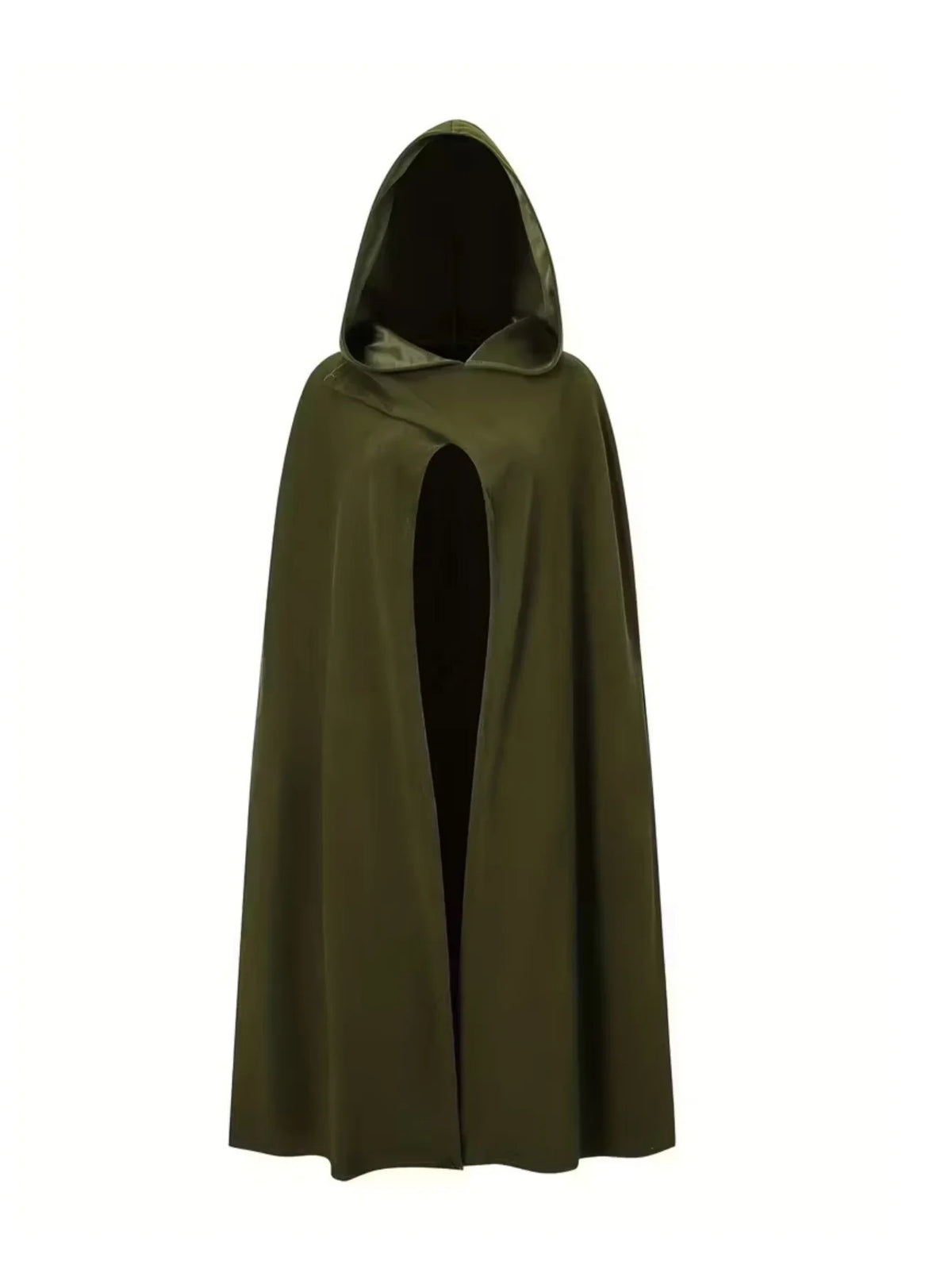 New Halloween Costume Cloak, Fleece Hooded Halloween Cape, Retro Asymmetrical Design Role Play Coat, Party Outfit, Autumn & Winter Clothing Accessory, Cosplay Costume