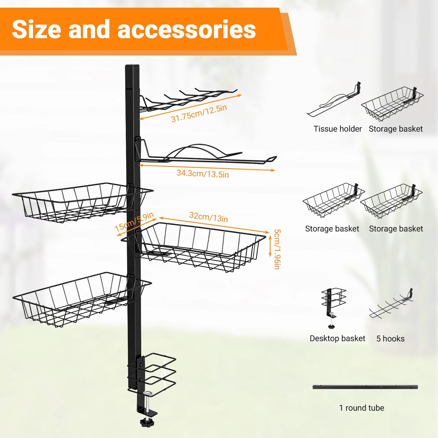Griddle Stand Grill Rack with Towel Holder 3 Condiment Bins Utensil Hooks Stainless Steel BBQ Organizer for Outdoor Camping Kitchen