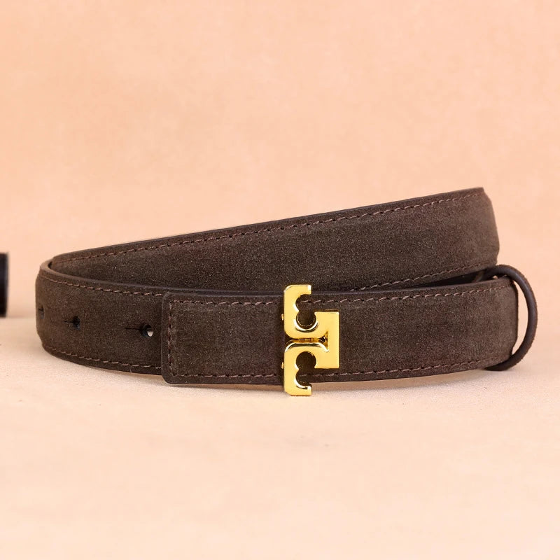 Women's Genuine Leather Belts, High-end and Luxurious American-style Belts, Women's Personalized Belts, Fashionable and Unique Belt Accessories for Jeans, Creative and Versatile Girl-style Belts.