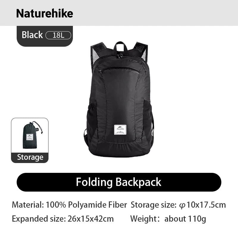 Ultra Lightweight 18L Camping Backpack Portable Waterproof Nylon Bags Man Outdoor Hiking Sports Travel Backpack