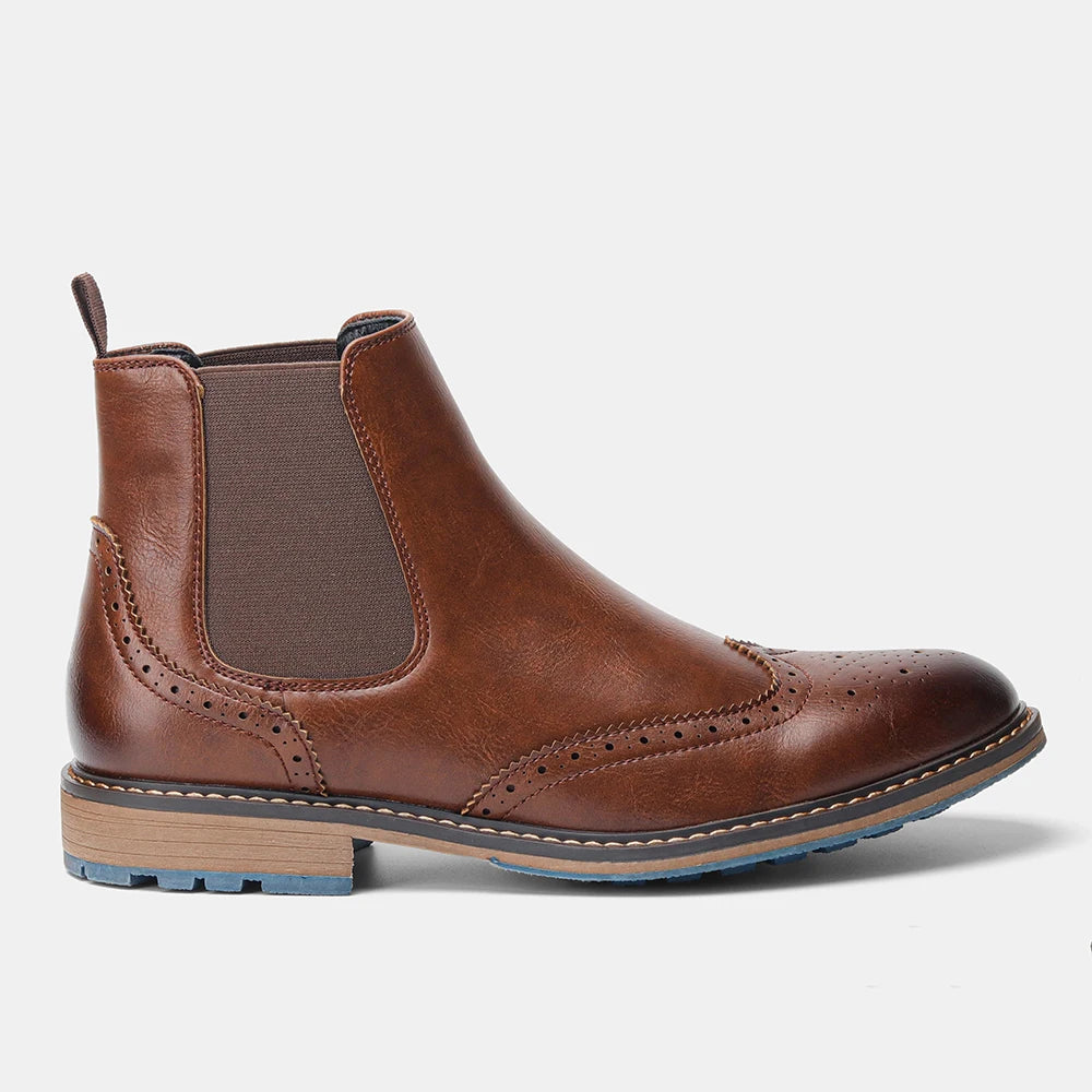 Ankle Boots Casual Brand Brogues Boots Comfortable 2026 Fashion High quality classic anti slip versatile plus size Leather Boots