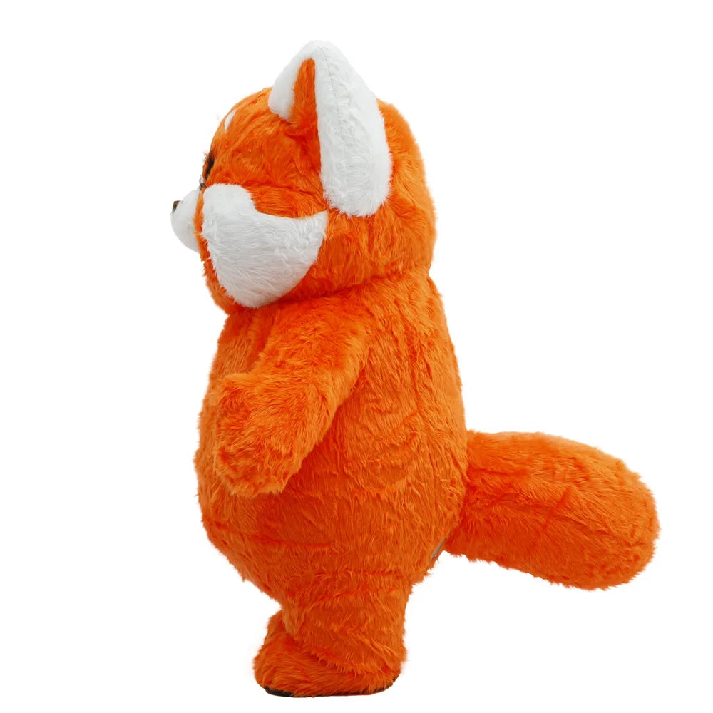2.2M Orange Raccoon Inflatable Costume Mascot Adult Character Cosplay Animal Birthday Party Set with Battery