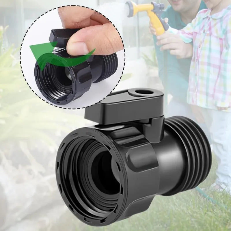 1pcs 3/4" Plastic Garden Hose Shut Off Valve Standard Water Shutoff Valve Shut Off Ball Valve Thread Connector Coupling For Water