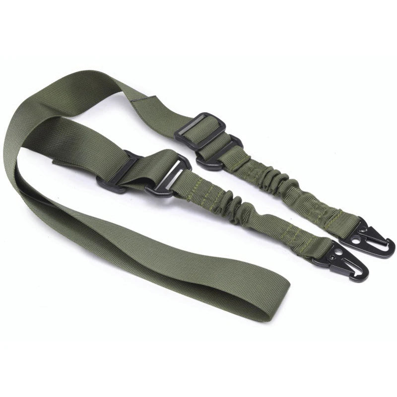 Tactical Two Points Sling Bungee Shoulder Strap Durable Nylon Rifle Belt Heavy Duty Sling for Outdoor Hunting Sports Accessories