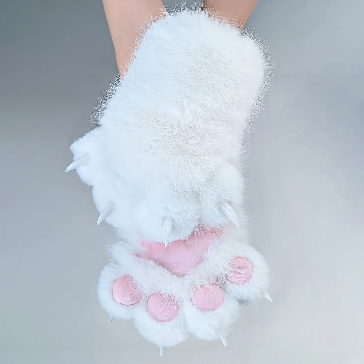 Furry Cat Gloves With Claws Cosplay Therian Fursuit Paws Costume Accessories