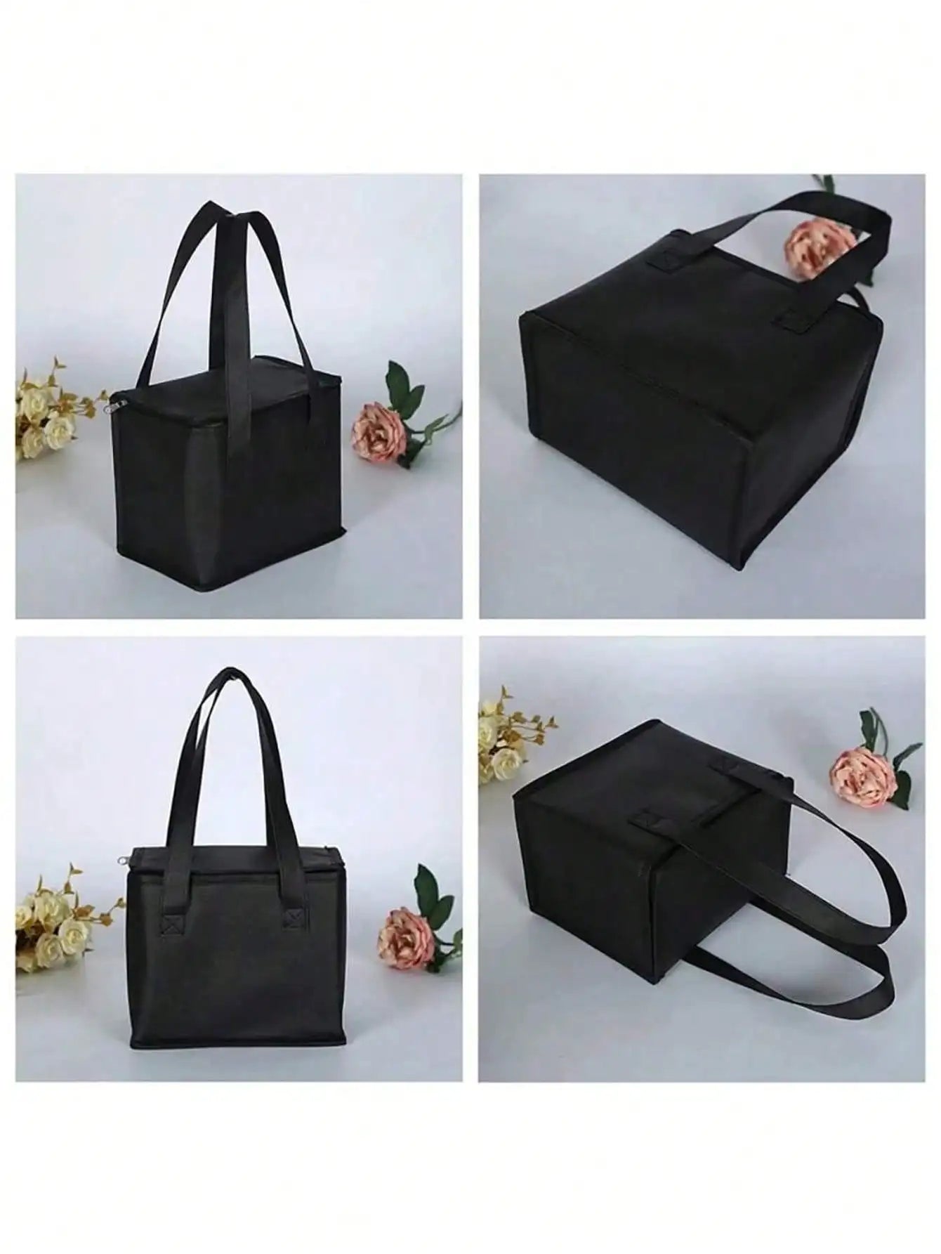 Portable Lunch Cooler Bag Folding Insulation Picnic Ice Pack Food Thermal Bag Drink Carrier Insulated Bags Food Delivery Bag, Camping Equipment