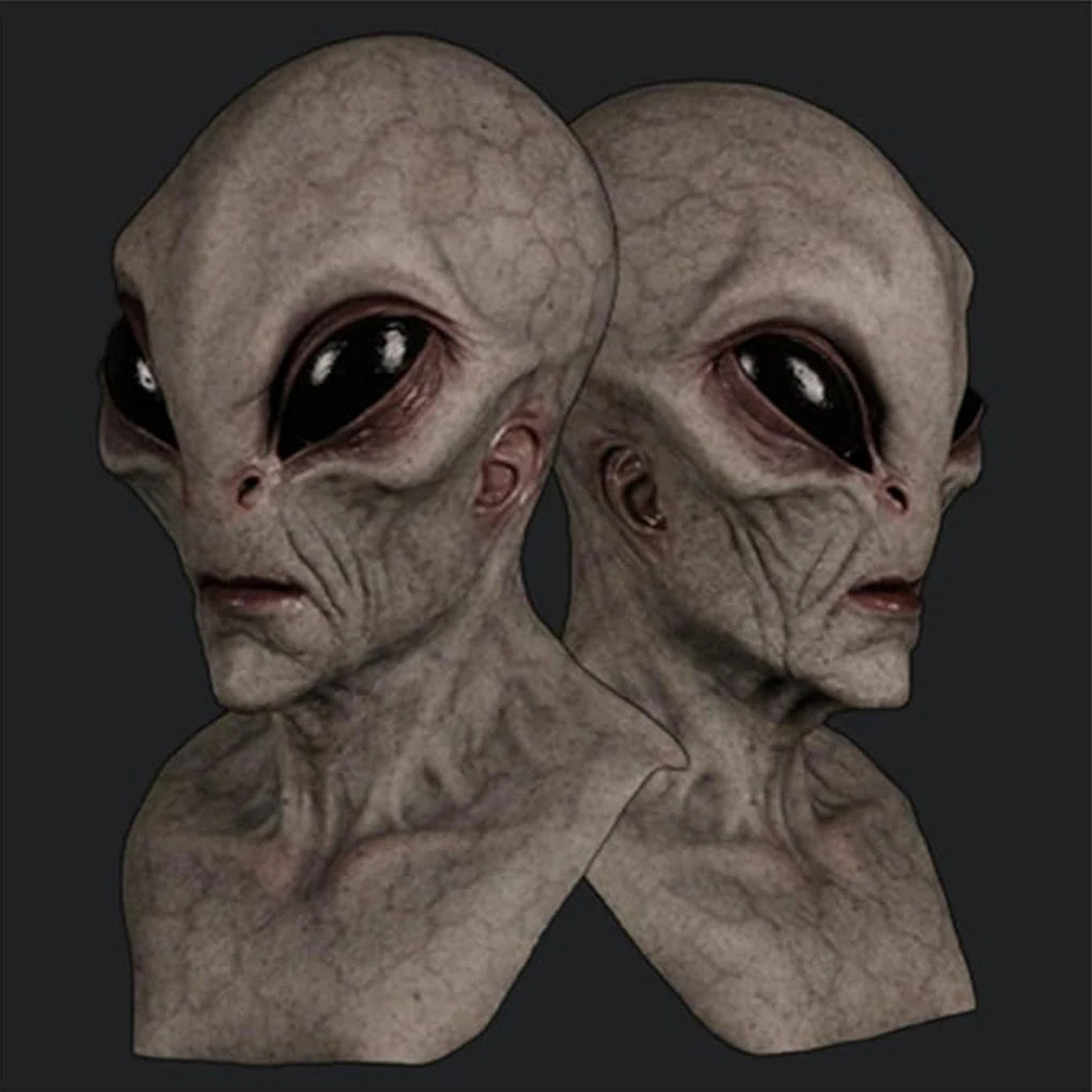 Latex Masquerade Alien Mask Add Of Mystery To Look Christmas Halloween Simulation Latex Mask