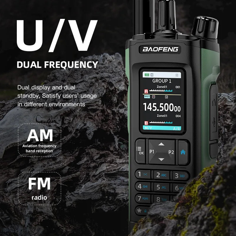 BAOFENG DM32 Walkie Talkie DMR GPS 10W Programming Multi Band Wireless Copy Frequency Type-C DM-32UV Ham 2 Way Ra