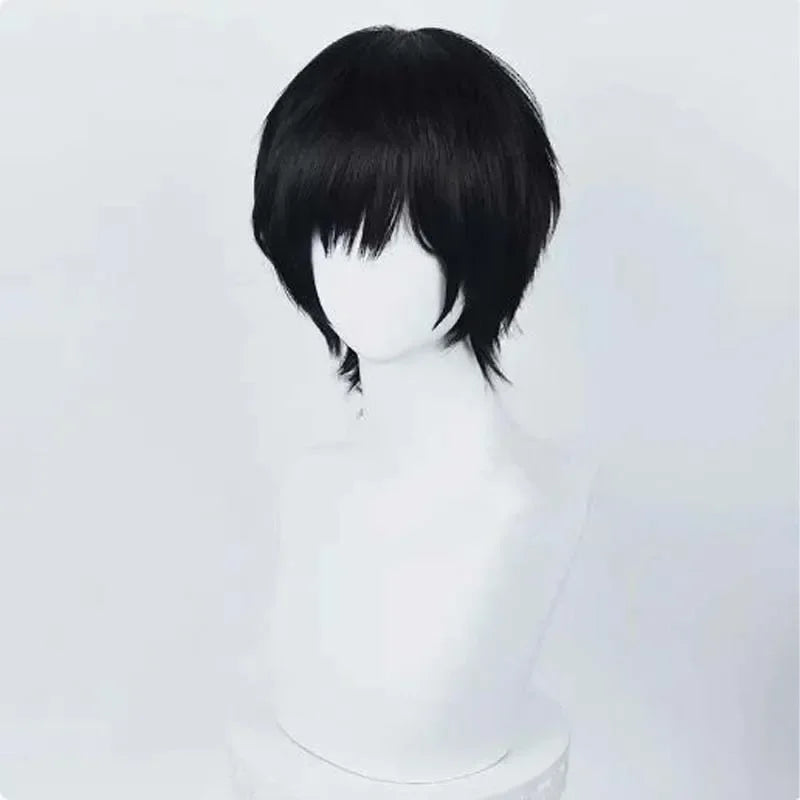 Anime Chainsaw Man Yoshida Hirofumi Cosplay Wig Short Black Heat Resistant Synthetic Hair Man Party Wigs