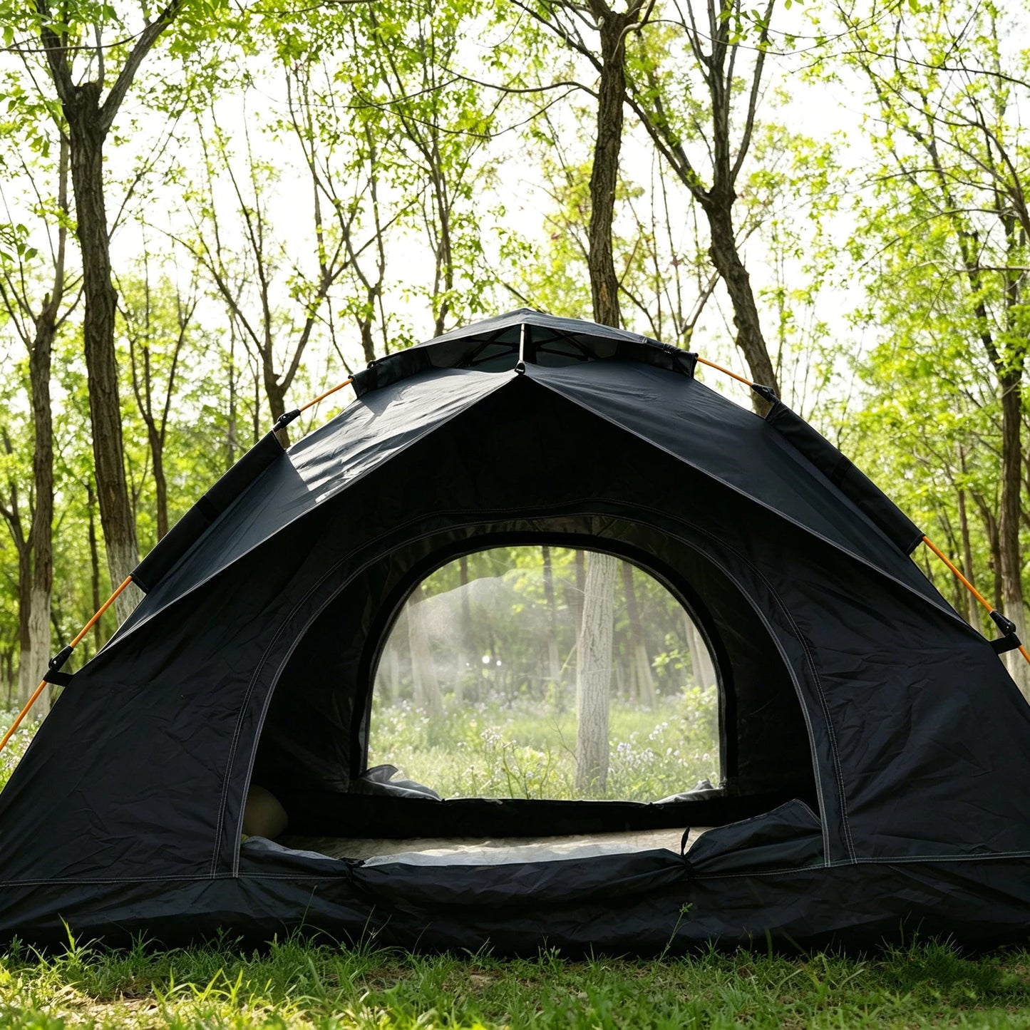 PAKICETUS 1/2/3 Person Instant Dome Tent, 60 Seconds Quick Automatic Setup Dual Doors Portable Pop Up Tent with Carry Bag, Lightweight Backpacking Tent for Outdoor Adventure Hiking Backyard Use