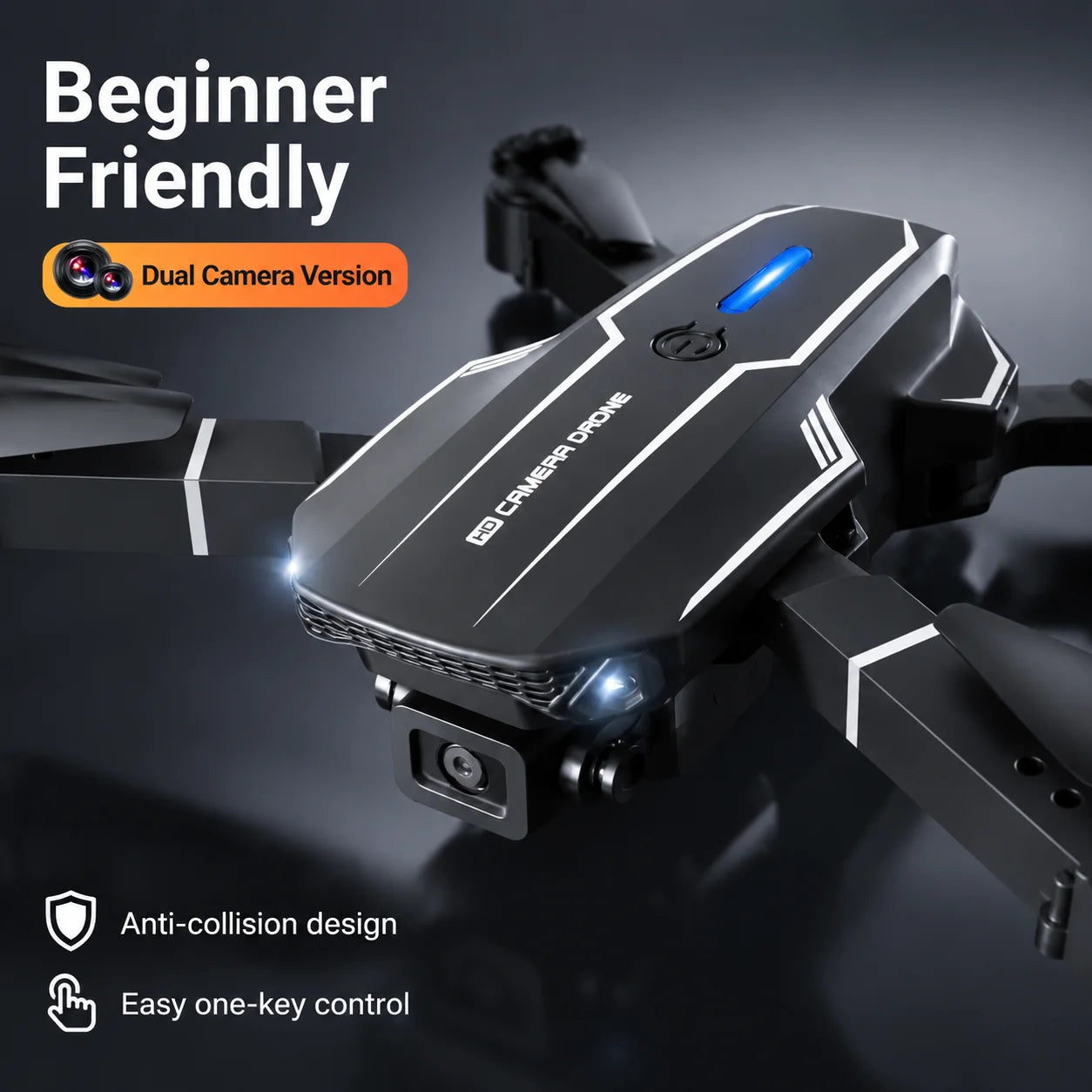 ZNLYRION S101 Foldable RC Drone 4K HD Dual Camera WIFI FPV APP Waypoint Flight Altitude Hold 6-Axis Gyro Quadcopter for Beginners