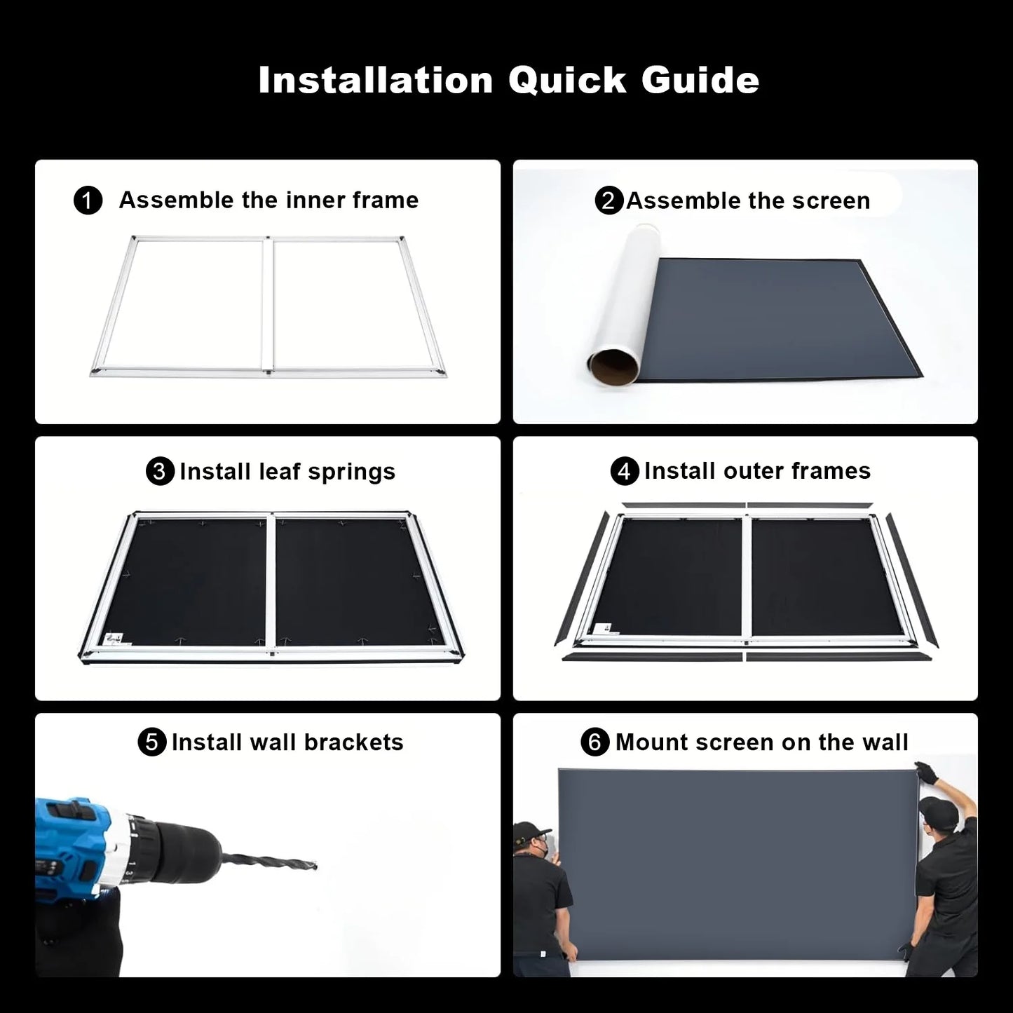 NothingProjector Black Series 100-120 Inch  ALR 95% Home Cinema Projection Screen For 3D 4K Ultra Short Throw Projector